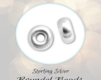 CLOSING SHOP Roundel Donut Spacer Beads Sterling Silver, 4mm diameter - Choose a Quantity