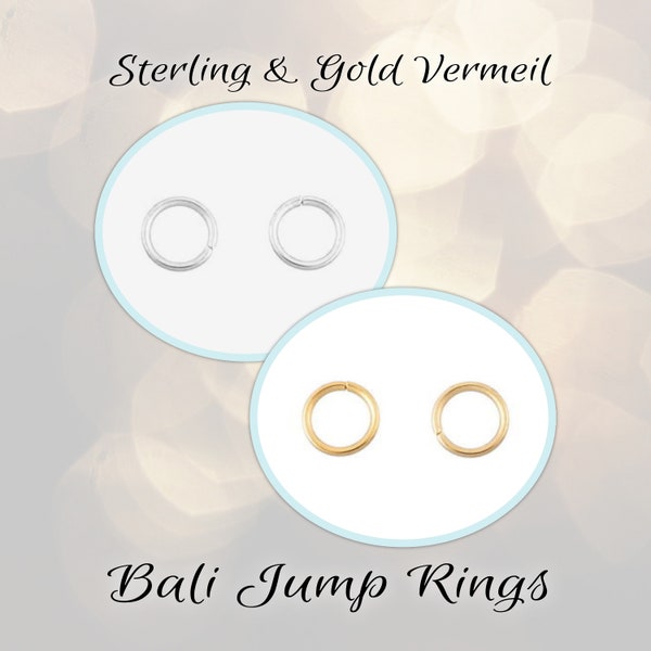 CLOSING SHOP 6mm Bali Open Round Jump Rings 24kt Gold Vermeil, 6mm diameter, 20 gauge - Choose a Quantity