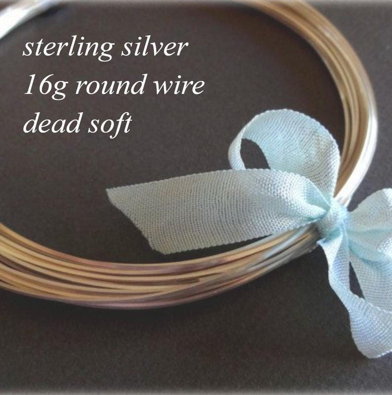 20 off ENDS TODAY 16 Gauge Sterling Silver Wire, Round, Dead SOFT
