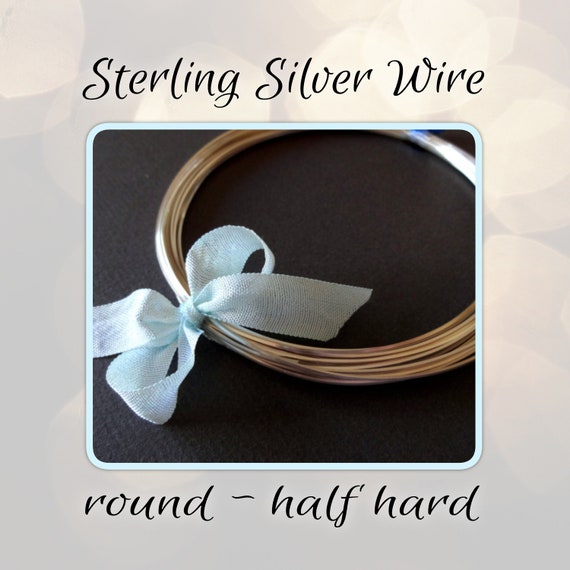 26 Gauge Round Half Hard .925 Sterling Silver Wire: Wire Jewelry