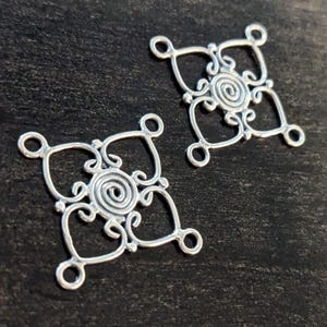 Bali Chandelier, Sterling or Gold Vermeil, 28.5mm - one pair