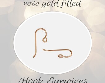 EXTRA 10% OFF Tierracast Rose Gold Filled Ear Wires, 19 gauge, 21mm x 10mm - last pair