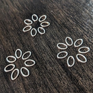 Labor Day SALE! Oval Open Jump Rings, Sterling Silver, 21-19 gauge, set of 10 pieces