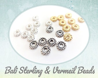 20 BALI 925 Sterling SILVER oxidize twisted wire Rope mini SPACER Bead 4.5mm S18 20 BALI 925 Sterling SILVER oxidize twisted wire Rope mini SPACER Bead 4.5mm S18