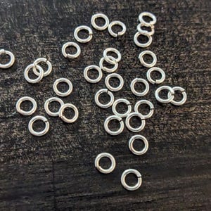 Labor Day SALE! 4mm Bali Open Round Jump Rings Sterling Silver or 24kt Gold Vermeil, 4mm diameter, 20 gauge