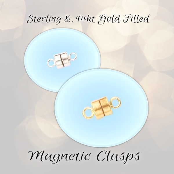 CLOSING SHOP Magnetic Button Clasp Sterling or Gold Filled, 4mm diameter