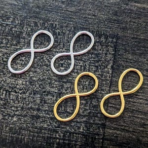 Bali Infinity Connector, Sterling/Gold Vermeil, 7.9x19.5mm