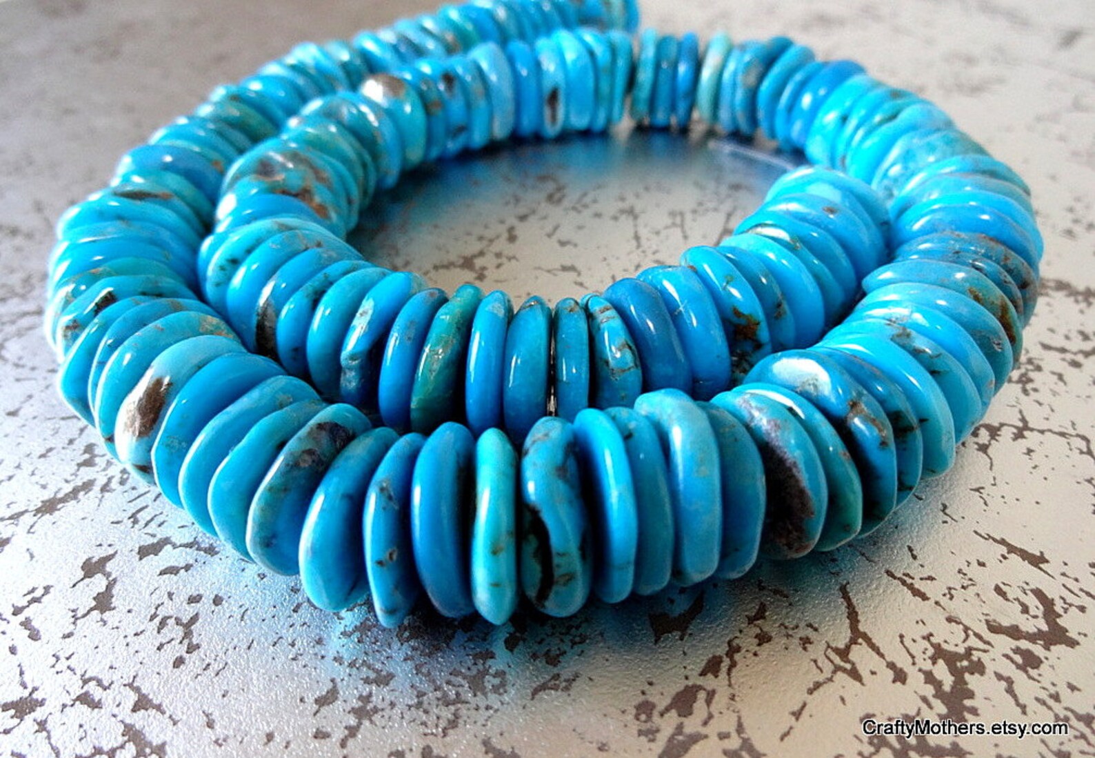 SALE Genuine Turquoise LARGE Irregular Disc Beads 1314mm Etsy