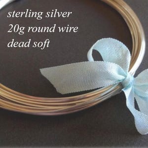 20 gauge Sterling Silver Jewelry Wire, Round, Dead Soft