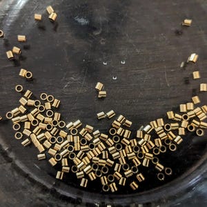 Crimp Tubes Gold Filled - 2 x 2mm - fits under 3mm crimp covers