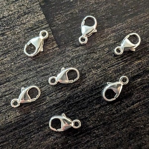 Lobster Clasp Sterling Silver, Oval Trigger Clasp, 9mm long - Choose a Quantity