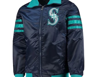 90's Starter MARINERS diamond スタジャン y2k 90s Starter Diamond Collection Seattle Mariners Jacket – Made in