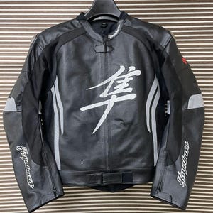 Suzuki Hayabusa Motorbike Racing Leather Jacket-Cowhide Leather And Certified Protectors-Free Shipping