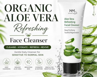 Organic Aloe Vera Face Wash | Gentle Hydrating Cleanser for Sensitive Skin