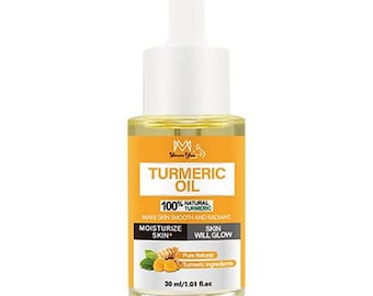 Turmeric Facial Oil | Natural Skin Brightening Serum for Glowing Skin and Scar Reduction - Radiant Turmeric Body Oil Serum