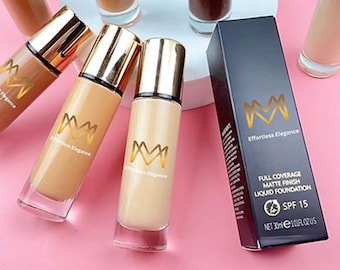 Effortless Elegance Liquid Foundation – Full Coverage, Matte Finish