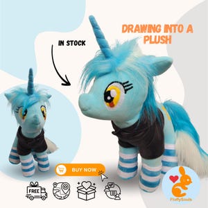 LIRA 35cm  Custom Plush Toy inspired by My Little Pony character | Buynow handmade  cute plushie unique gift for kids| exclusive unique gift