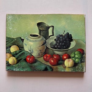 Vintage Still Life by Henk Bos on Wood Cork Like Material