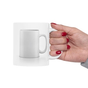 The White Mug Mug, Ceramic Mug, Unique Coffee Cup, Customizable Tea Mug, Gift for Coffee Lovers, Ideal for Birthdays and Holidays