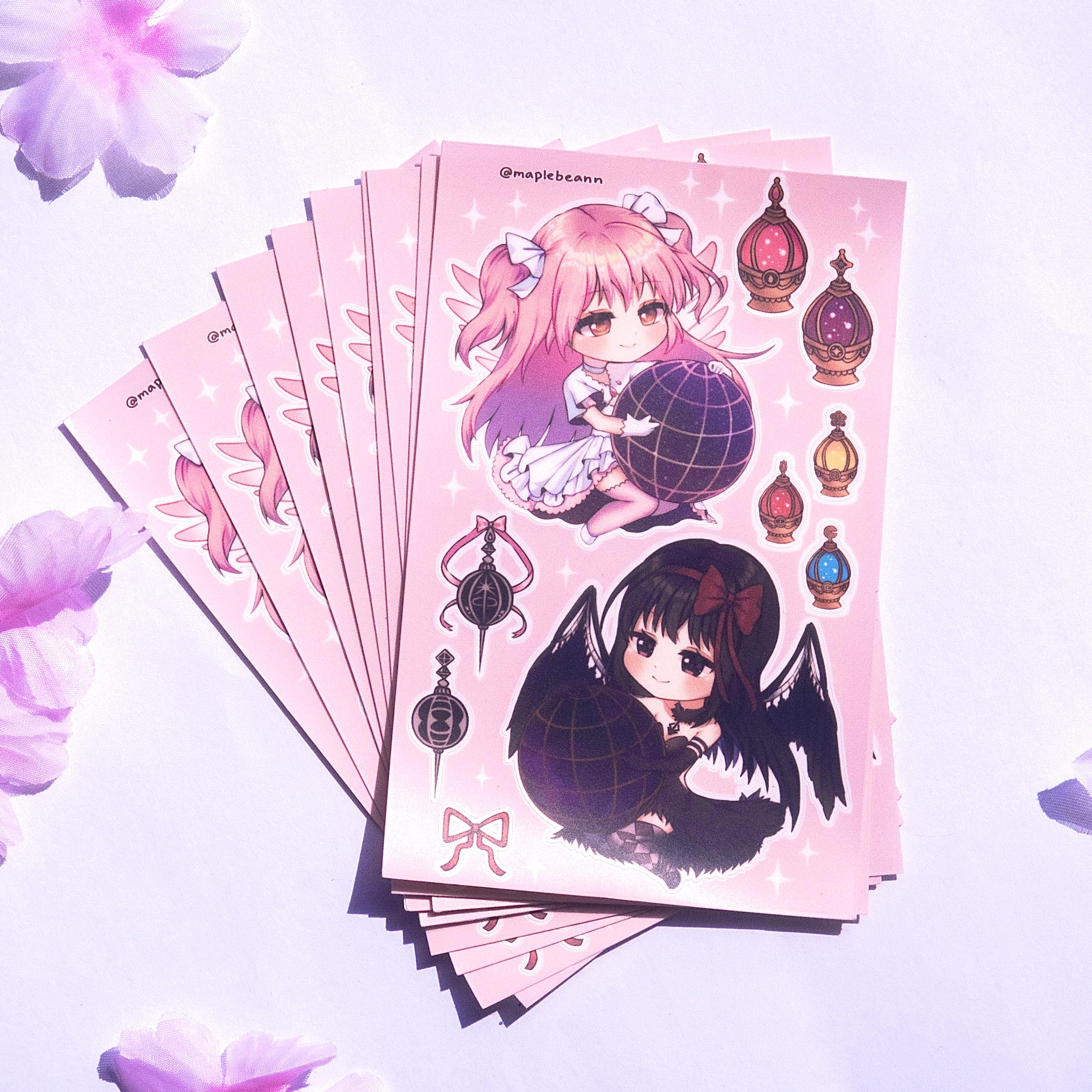 Madoka/Homua Sticker Sheet Matte | Madoka Magica