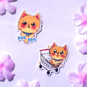 Pommeren matte gestanste sticker