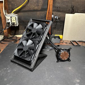 Vertical AIO Mount - 240mm + 280mm - Carbon Fiber