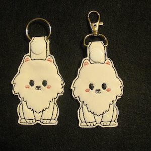 Dog Keychain - Pomeranian Key Fob - Pomeranian Bag Tag - Pomeranian Keychain - Pomeranian Keyring - Pomeranian Bag Tag - Pomeranian Gift