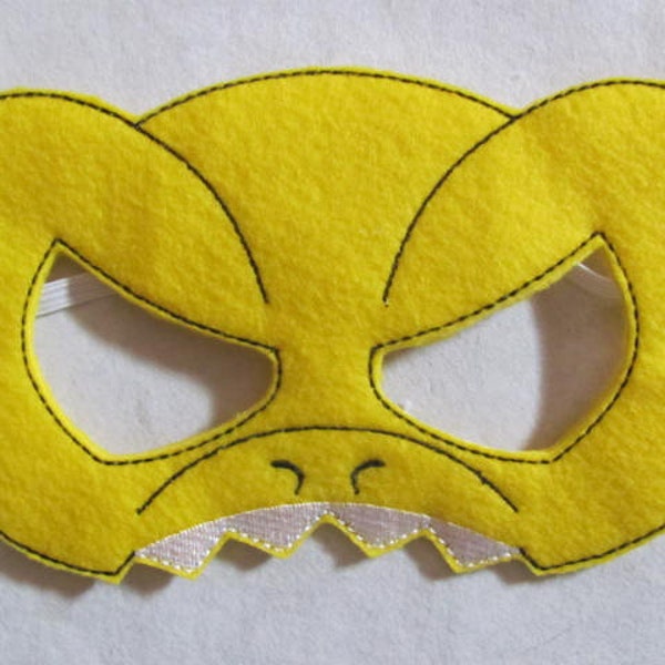 T-Rex  Party Masks- Dinosaur Photo Prop - Felt Mask - Pretend Play - Dress Up Mask - Yellow T-Rex Dinosaur Gift - T-Rex Party Favor