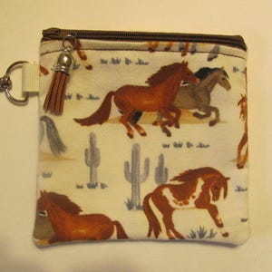 Horse Zipper Bag - Horse Bag - Horse Organizer Bag - Horse Zipper Pouch - Horse Small Zipper Purse - Horse Coin Purse - Horse Purse