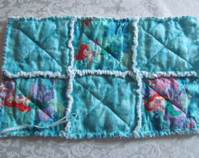 Little Mermaid Inspired Pacifier Holder/burp Cloth/ Pacifier Etsy