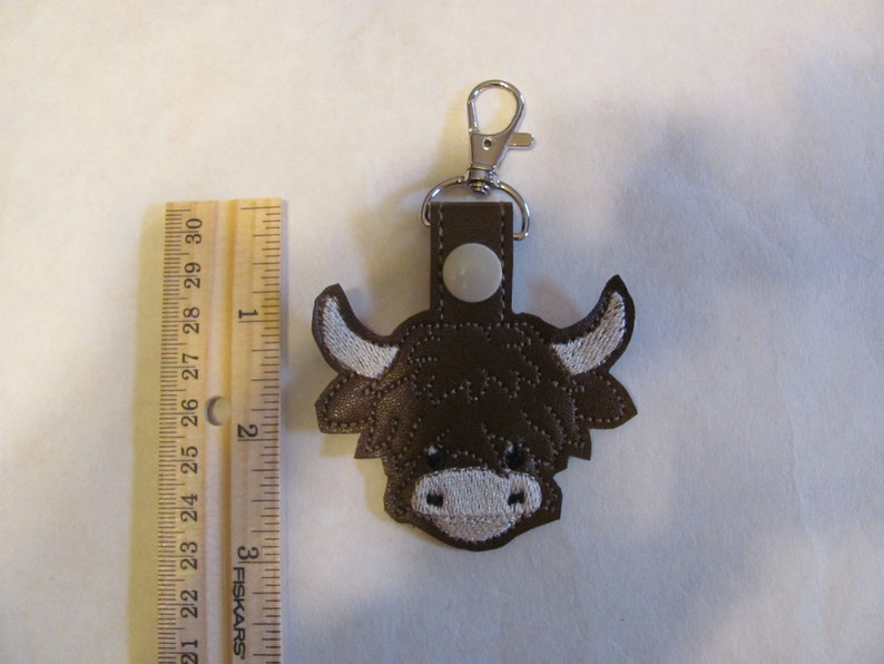 Highland Cow Key Chain - Highland Cow Keyring- Highland Cow Keyfob ...