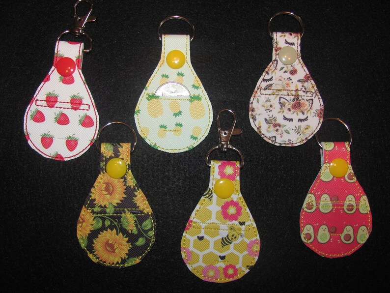 Quarter Key Chain Oval Quarter Holder Keychain Oval Quarter Etsy