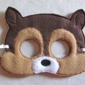 Squirrel Party Mask Squirrel Photo Prop Squirrel Party Favor Squirrel Felt Mask Squirrel Birthday Party Forest Animal Party image 1