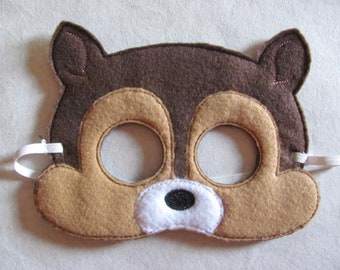 Squirrel Party Mask - Squirrel Photo Prop - Squirrel Party Favor - Squirrel Felt Mask- Squirrel Birthday Party - Forest Animal Party