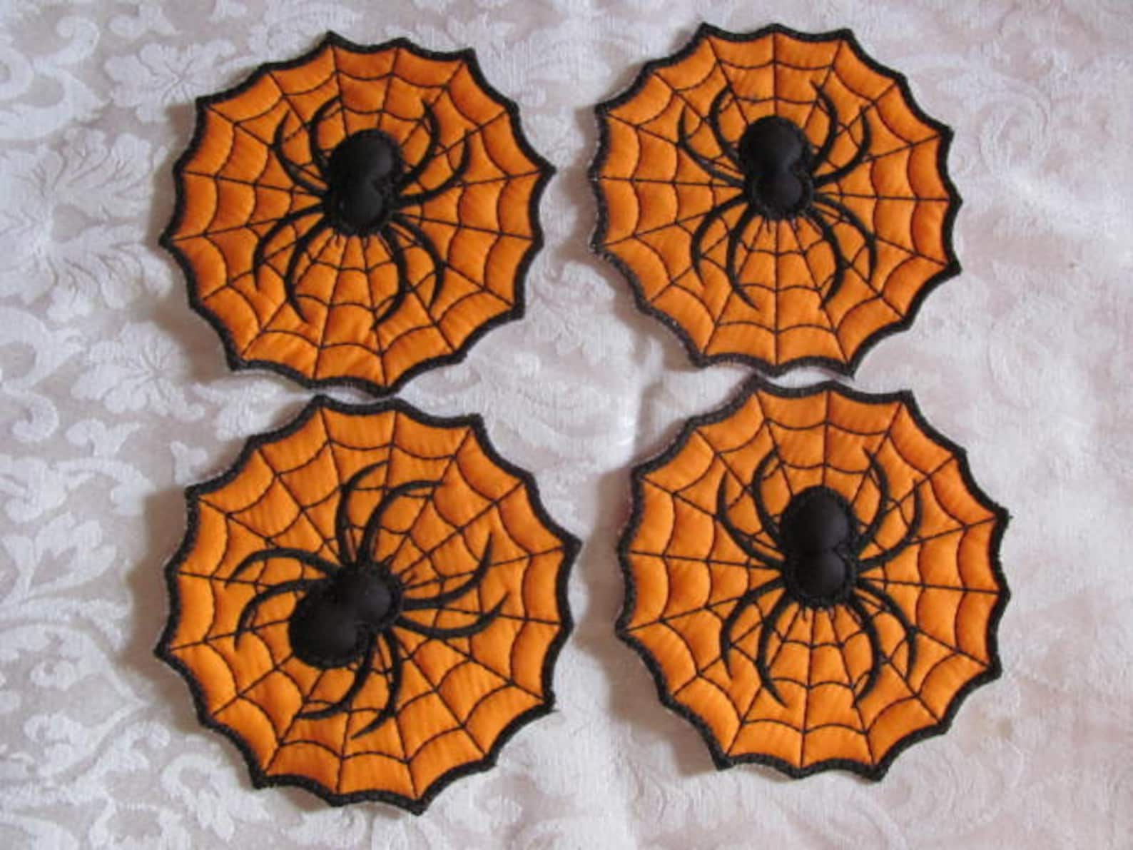 Halloween Coaster Set Spider Coaster Set Spider  Etsy
