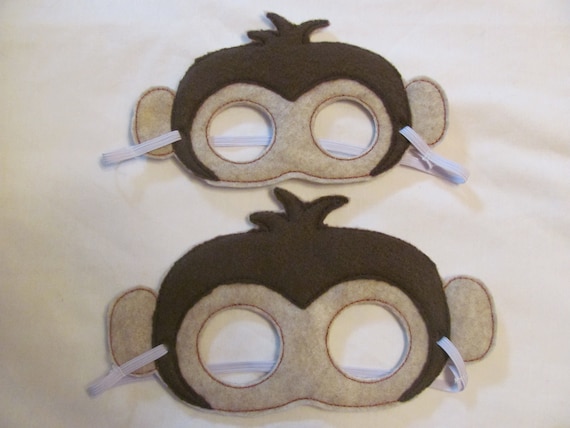 Monkey Party Mask Monkey Photo Prop 2 Sizes Monkey Party - Etsy