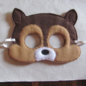 Squirrel Party Mask Squirrel Photo Prop Squirrel Party Favor Squirrel Felt Mask Squirrel Birthday Party Forest Animal Party image 2