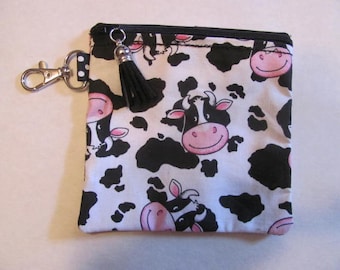 Cow Zipper Bag - Cow Mask Bag - Cow Organizer Bag - Cow  Zipper Pouch -  Cow Small Zipper Bag - Cow Coin Purse - Cow Accessories Bag