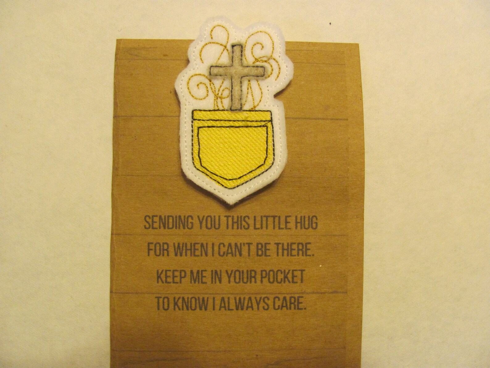 Cross Pocket Hug With Card -cross Pocket Hug - Cross Hug Card - Cross ...