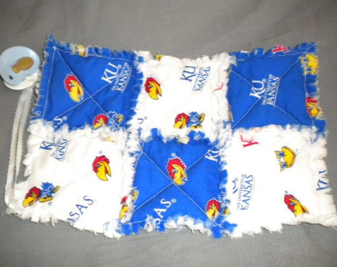 KU Binkie/pacifier Holder Rag Quilted - Etsy