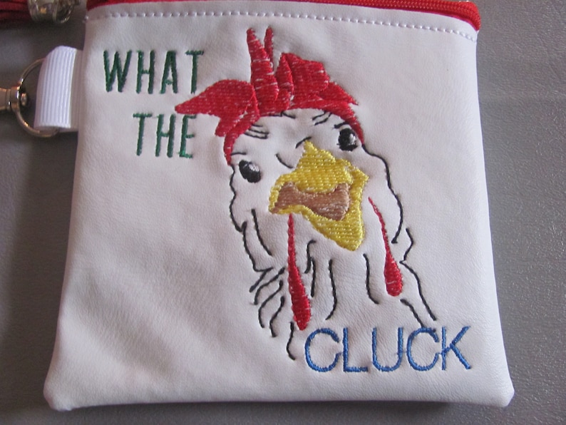 Chicken Coin Purse What The Cluck Zipper Bag Mask Bag Chicken Small Zipper Bag Chicken Organizer Bag What The Cluck Zipper Pouch