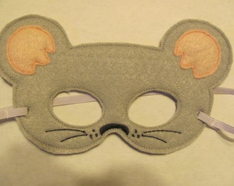 Mouse Party Masks- Mouse Photo prop Mouse Felt Mask -Mice  Halloween Mask - Pretend Play - Party Favor