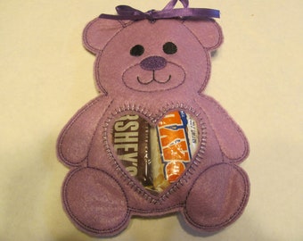Purple Teddy Bear Treat Bags - Teddy Bear Treat Bags - Peek A Boo Teddy Bags - Teddy Bear Party - Teddy BearGift Bags - Teddy Party Favor