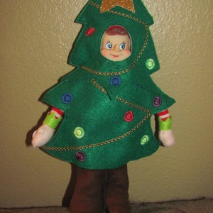 Elf Costume - Elf Shirt - Christmas Elf Christmas Tree Costume - Doll Sweater - Christmas Elf Sweater - Elf Clothes -Elf Accessories
