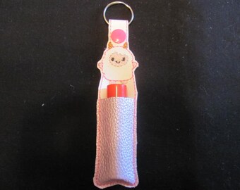 Pink Yeti Lip Balm Holder - Yeti Lipbalm Holder - Pink Yeti Key Fob - Pink Yeti  Lipbalm Key Chain - Yeti Lipbalm Case - Yeti Keychain