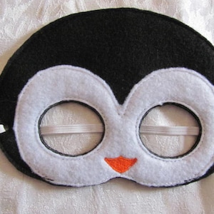 Penguin Felt Party Mask - Penguin Photo Prop - Penguin Party Favor - Penguin for Halloween - Penguin Birthday Party - Artic Animal Party