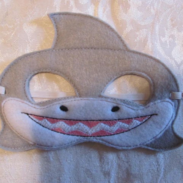 Gray Shark Party Masks- Shark Photo Prop - Felt Mask - Birthday Present - Pretend Play - Dress Up Mask - Shark Gift - Shark Party Favor