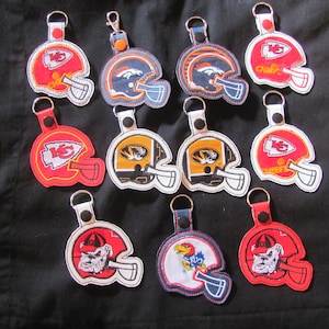 Football Helmet Key Fob -  Helmet Bag Tag -  Football Helmet Key Chain - Football Keychain - Stocking Stuffer - Football Gift