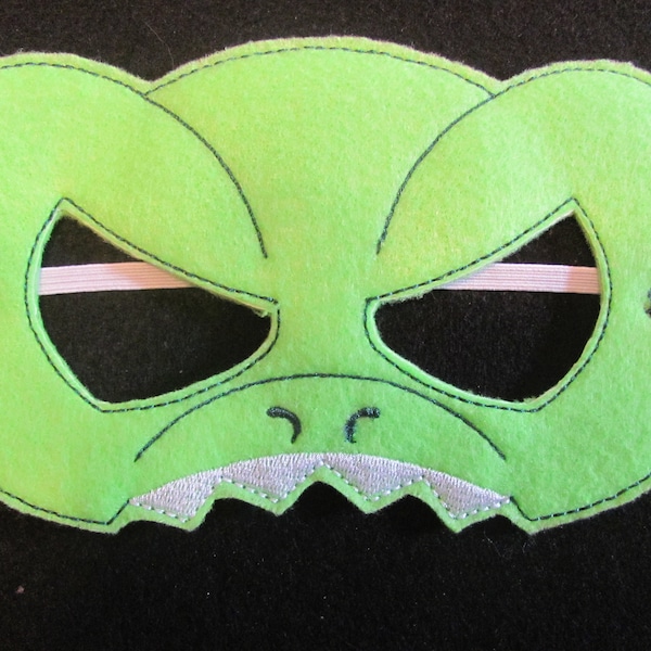 T-Rex Party Masks- Lime Green Dinosaur Photo Prop - Felt Mask - Pretend Play - Dress Up Mask - T-Rex Dinosaur Gift - Lime T-Rex Party Favor