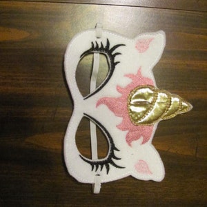 White / Pink Unicorn Party Masks Unicorn Photo Prop Felt Mask Birthday Present Pretend Play Dress Up Mask Unicorn Gift image 2